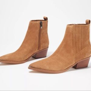 Marc Fisher Ulora Tan Suede Booties - New
